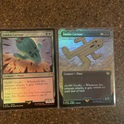 MTG Final Fantasy English Jumbo Cactuar Borderless 0343 Foil - Image 1