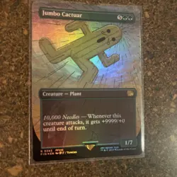 MTG Final Fantasy English Jumbo Cactuar Borderless 0343 Foil - Image 3