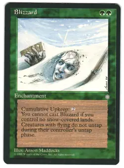MTG Blizzard Ice Age ICE Reserved List Rare Enchantment Anson Maddocks Unplayed - Image 1
