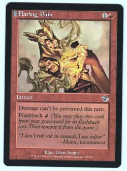 MTG Flaring Pain Judgement JUD Common Vintage Damage Can't Be Prevented Unplayed - Image 1