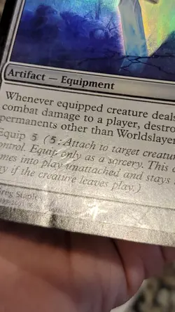 MTG Worldslayer Mirrodin Foil Card English Moderately Played Condition - Image 2