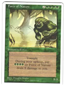 MTG Force of Nature Fourth Edition 4ED Rare Original Douglas Shuler Art NM/LP - Image 1