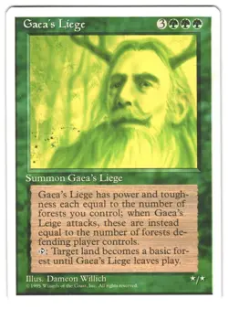 MTG Gaea's Liege Fourth Edition 4th 4ED Vintage Rare Avatar Unplayed NM - Image 1