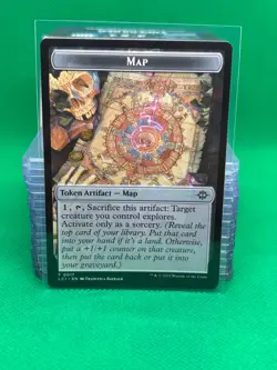 Map Token / Skeleton Pirate Token The Lost Caverns of Ixalan MTG - Image 1
