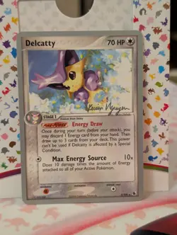 Pokemon TCG Delcatty 5/109 World Championships 2004 Kevin Nguyen Signature NM - Image 1