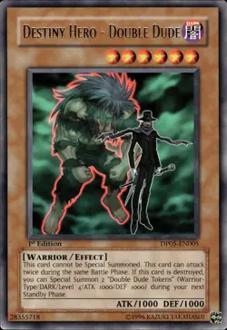 Destiny Hero - Double Dude - Rare 1st Edition DP05-EN005 - LP - YuGiOh - Image 1