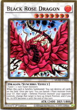 Black Rose Dragon [MGED-EN026] Premium Gold Rare Yugioh - Image 1