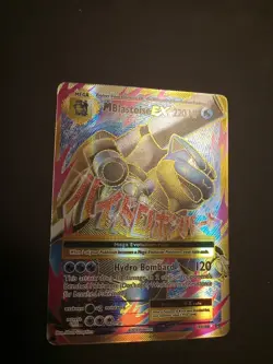 Pokemon Mega Blastoise EX Full Art Holo Card 102/108 Evolutions NM Condition - Image 3