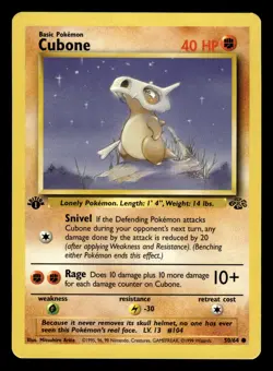 Cubone 50/64 1st Edition Jungle Set Pokemon Card - 4 - Image 1