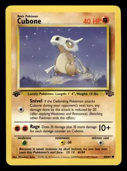 Cubone 50/64 1st Edition Jungle Set Pokemon Card - 2 - Image 1