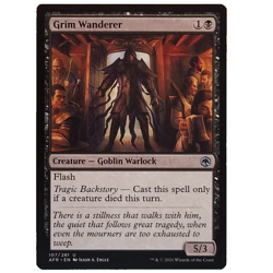 x4 Grim Wanderer AFR MTG M/NM Playset Uncommon Black Creature Goblin Warlock TCG - Image 1