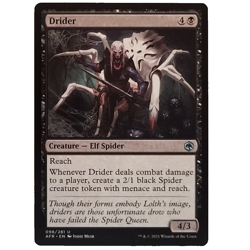x4 Drider AFR MTG M/NM Playset Uncommon Black Creature Elf Spider Adventures TCG - Image 1