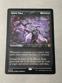 Grave Pact NM 0513 Commander Masters Foil Etched MTG - Image 1