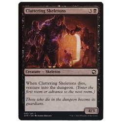 x4 Clattering Skeletons AFR MTG M/NM Playset Common Black Creature Skeleton TCG - Image 1