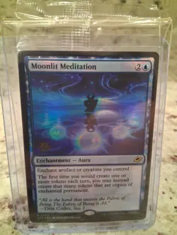 Moonlit Meditation (Foil) Rare MTG Edge of Eternities PreRelease Promo - Image 1