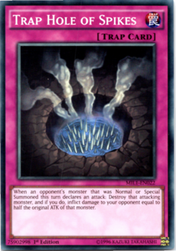 Trap Hole of Spikes - MIL1-EN022 - Super Rare - 1st Edition Yugioh - Image 1