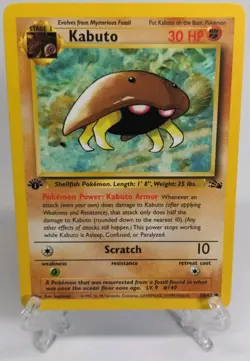 KABUTO Fossil 1st Edition #50/62 Vintage Non Holo Pokemon Card NM/Better - Image 1