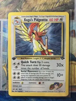Pokemon TCG Koga's Pidgeotto Gym Challenge 27/132 1st Edition Rare Card - Image 1