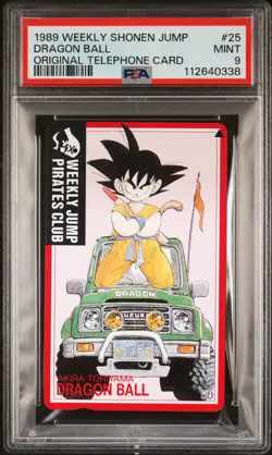 PSA 9 - Son Goku Dragon Ball Phone Card Weekly Shonen Jump #25 - Image 1