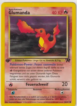 Pokemon Card Team Rocket No 50/82 Glumanda First Edition German - Image 1
