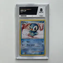 Piplup 15/17 Pop Series 8 2008 Pokemon Card - Ace Graded Near Mint - Mint 8 - Image 1