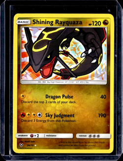 NM Shining Rayquaza 56/73 Shining Legends Holo Pokemon Card - Image 1