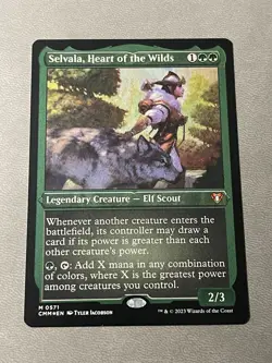 MTG Commander Masters - Selvala, Heart of the Wilds ETCHED FOIL NM - Image 1
