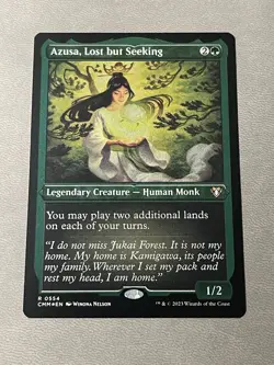 AZUSA, LOST BUT SEEKING Commander Masters Foil Etched MTG NM - Image 1