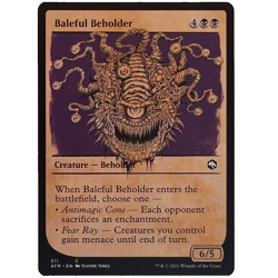 x4 Baleful Beholder Showcase AFR MTG M/NM Playset Common Black Creature Beholder - Image 1