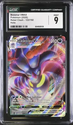 CGC 9 MINT Malamar VMAX 122/192 Ultra Rare Holo Full Art Rebel Clash Pokemon - Image 1