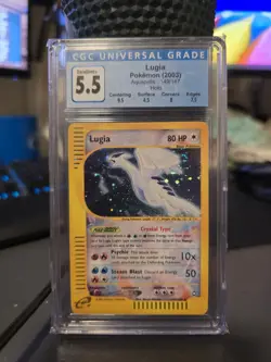 Pokemon Lugia Aquapolis Crystal Type Holo Rare #149 CGC 5.5 - Image 1