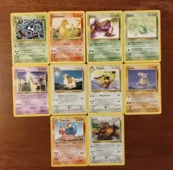 Lot of 10 Vintage Pokemon Cards Pidgeot Jungle Set See Pictures TCG Collection - Image 1