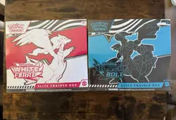 Pokemon TCG Black Bolt and White Flare Elite Trainer Box ETB Set of 2 Sealed - Image 1