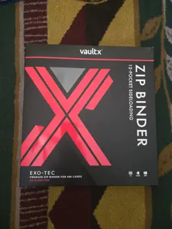 VaultX Black/Red Pokemon SV10 First Edition Exo-Tec Zip Binder 12 Pocket - Image 1