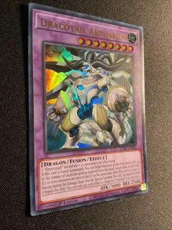 Yugioh Dracotail Arthalion JUSH-EN006 Justice Hunters Ultra Rare 1st Edition NM - Image 2