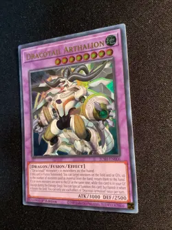 Yugioh Dracotail Arthalion JUSH-EN006 Justice Hunters Ultra Rare 1st Edition NM - Image 3