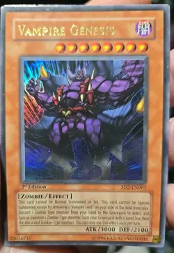 Yugioh Vampire Genesis SD2-EN001 Ultra Rare 1st Ed NM - Image 1