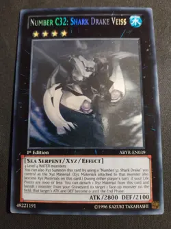 Yugioh Number C32: Shark Drake Veiss Ghost Rare 1st Edition ABYR-EN039 NM/M - Image 1