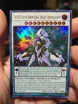 Yugioh D/D/D Super Doom King Bright Armageddon BLLR-EN007 1st Ed Ultra Rare HP - Image 1