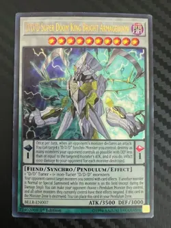 Yugioh D/D/D Super Doom King Bright Armageddon BLLR-EN007 1st Ed Ultra Rare HP - Image 1
