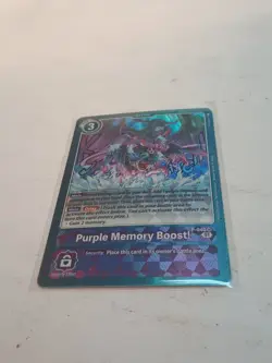 (1) PO Bandai Digimon Card Game Purple Memory Boost! Promo P-040 SR Super Rare. - Image 1