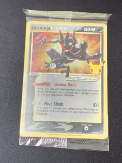 Pokemon TCG Greninja Gold Star SWSH144 Celebrations Promo Card Sealed HD Swirl - Image 1