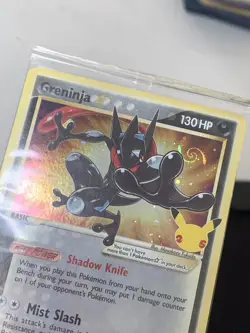 Pokemon TCG Greninja Gold Star SWSH144 Celebrations Promo Card Sealed HD Swirl - Image 3