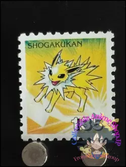Jolteon Pokemon Stamp Card Japanese Shogakukan Nintendo Game Anime TCG K - Image 1
