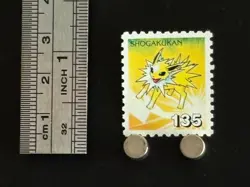 Jolteon Pokemon Stamp Card Japanese Shogakukan Nintendo Game Anime TCG K - Image 2