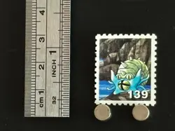 Omastar Pokemon Stamp Card Japanese Shogakukan Nintendo Game Anime TCG K - Image 2