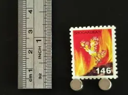 Moltres Pokemon Stamp Card Japanese Shogakukan Nintendo Game Anime TCG K - Image 2