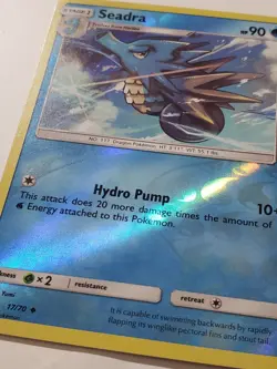 REVERSE HOLO Seadra 17/70 LP / VLP - Dragon Majesty Pokemon Card - Yumi Art - Image 2
