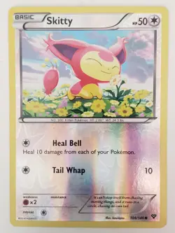 REVERSE HOLO Skitty 104/146 - XY Base Set Pokemon Card - $2 Combined Shipping - Image 1