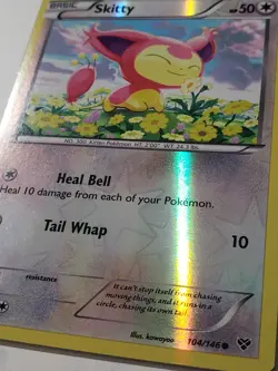 REVERSE HOLO Skitty 104/146 - XY Base Set Pokemon Card - $2 Combined Shipping - Image 2